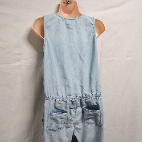 MOTHER Crop The Jumpsuit Sleeveless Light Blue Women Size S - Picture 9 of 16